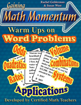 Preview of Math Word Problem Warm-Ups/Bell Ringers - Problem Solving Applications: Level 2