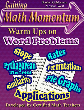 Preview of Math Word Problem Warm-Ups/Bell Ringers - Problem Solving Applications: Level 3