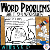Math Word Problem Worksheets for addition & subtraction wi