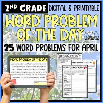 Preview of Math Word Problem of the Day | 2nd Grade April