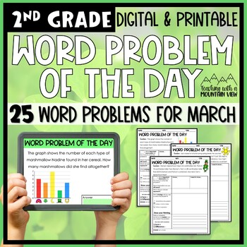 Preview of Math Word Problem of the Day | 2nd Grade March