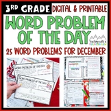 Math Word Problem of the Day | 3rd Grade DECEMBER | Holidays