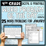 Math Word Problem of the Day | 4th Grade JANUARY | Winter Math