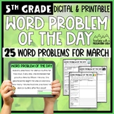 Math Word Problem of the Day | 5th Grade March