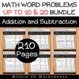 Math Addition and Subtraction Word Problems Within 10 And 