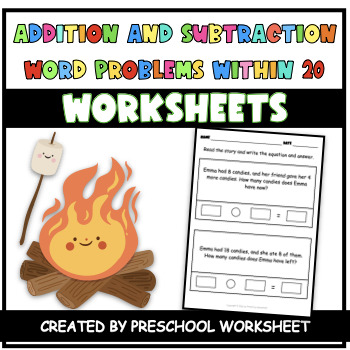 Preview of 1 and 2 Digit Addition and Subtraction Word Problems | Basic Operation Within 20
