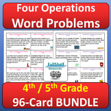 Math Word Problems Four Operations Printable Cards and Wor