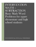 Math Word Problems Intervention: Subtraction With Borrowing
