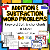 Addition and Subtraction Word Problems, Keyword Sort & Mor