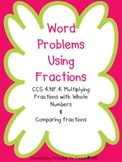 Math Word Problems Multiplying Fractions & Comparing Fract