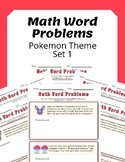 Math Word Problems - Pokémon Math Word Problems - Special 