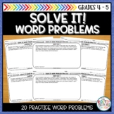 Math Word Problems Practice Pack | Math Task Cards