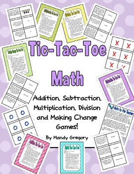 math word problems tic tac toe by mandy gregory tpt