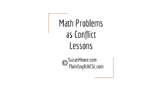 Math Word Problems as Conflict and Resolution Lessons