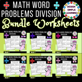 Math Word Problems in Division Bundle Worksheets, Grade2