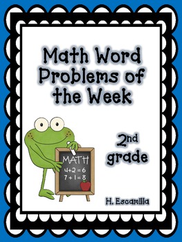 Preview of Math Word Problems of the Week - 2nd Grade