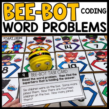 Preview of Bee Bot Printables Math Word Problems Addition & Subtraction within 20 Mat