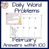 Math Word Problems within 100 for February