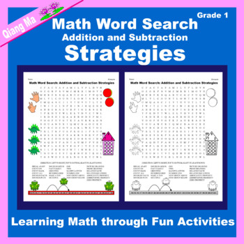 Preview of Math Word Search: Addition and Subtraction Strategies (Gr 1)