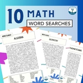 Math Word Search Bundle - End of the Year / After Testing 