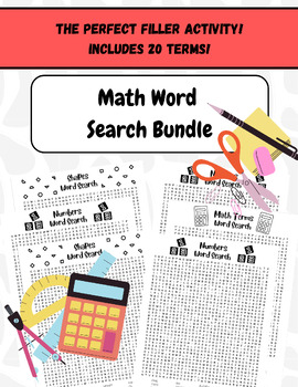 Preview of Math Word Search Bundle