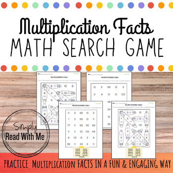Preview of Math Word Search (Multiplication Facts Edition!)
