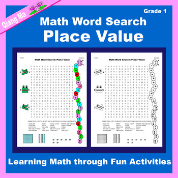 Preview of Math Word Search: Place Value (Gr 1)