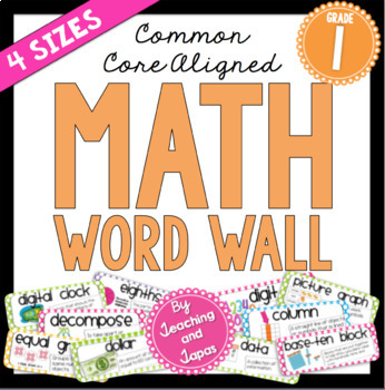 Preview of Math Word Wall (1st Grade)