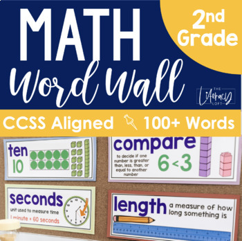 Math Word Wall 2nd Grade by The Literacy Loft | TpT