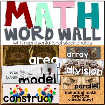 Math Word Wall: 3rd Grade (Stock Photos) by Aubree Teaches | TpT