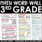 Math Word Wall 3rd Grade - Vocabulary Cards