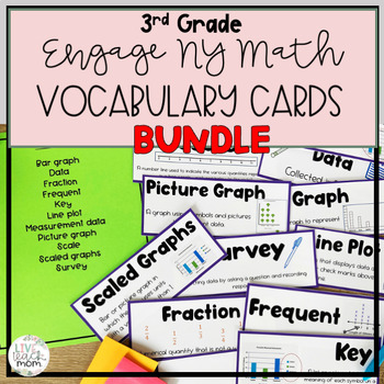 Preview of Math Word Wall 3rd grade BUNDLE (Aligned to Eureka/Engage NY)