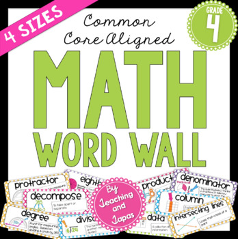 Preview of Math Word Wall (4th Grade)