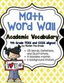 Math Word Wall - 4th Grade TEKS/CCSS Aligned