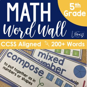 Preview of Math Word Wall {5th Grade}