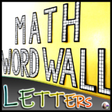 Math Word Wall Bulletin Board Letters