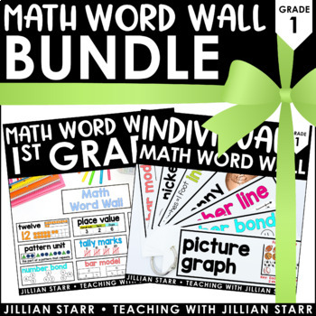 Preview of Math Word Wall Bundle 1st Grade