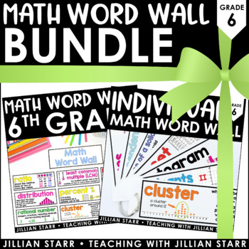 Preview of Math Word Wall Bundle 6th Grade