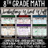 Math Word Wall Bundle *8th Grade Vocabulary*