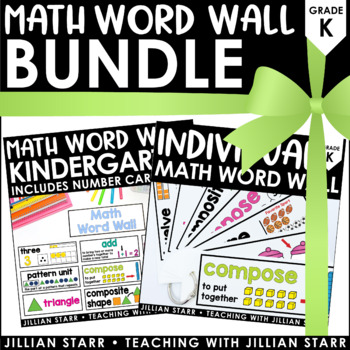 Preview of Math Word Wall Bundle: Kindergarten