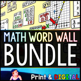 Math Word Wall Bundle - print and digital
