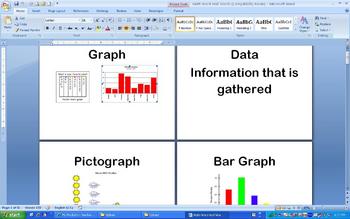 Preview of Math Word Wall Cards