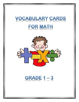 Preview of Math Word Wall Cards