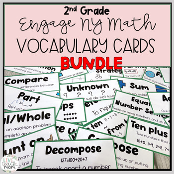 Preview of Math Word Wall Cards 2nd Grade BUNDLE (Aligned to Eureka Math/ Engage NY)