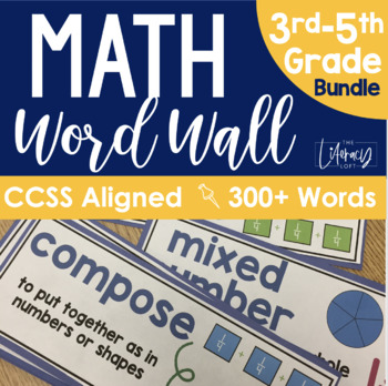 Preview of Math Word Wall Grades 3-5 Bundle