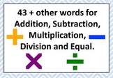 Math Word Wall - Other words for....