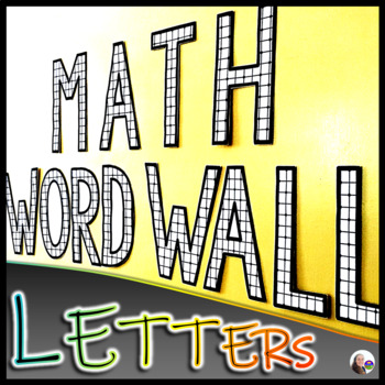 Preview of Math Word Wall Printable Math Bulletin Board Letters