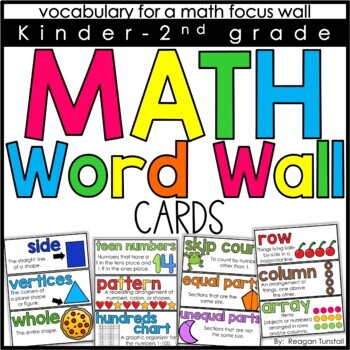 Preview of Math Word Wall | Vocabulary Cards