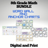 Math Word Wall and Anchor Charts - 8th Grade