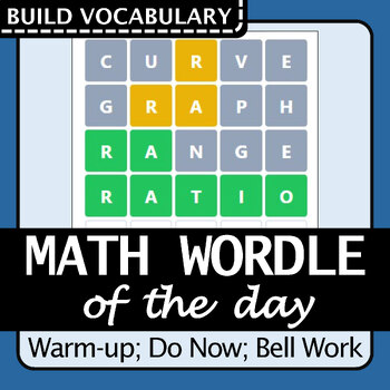 Preview of Math Wordles: 60 fun digital word puzzles | Bell Work, Warm Up, Do Now